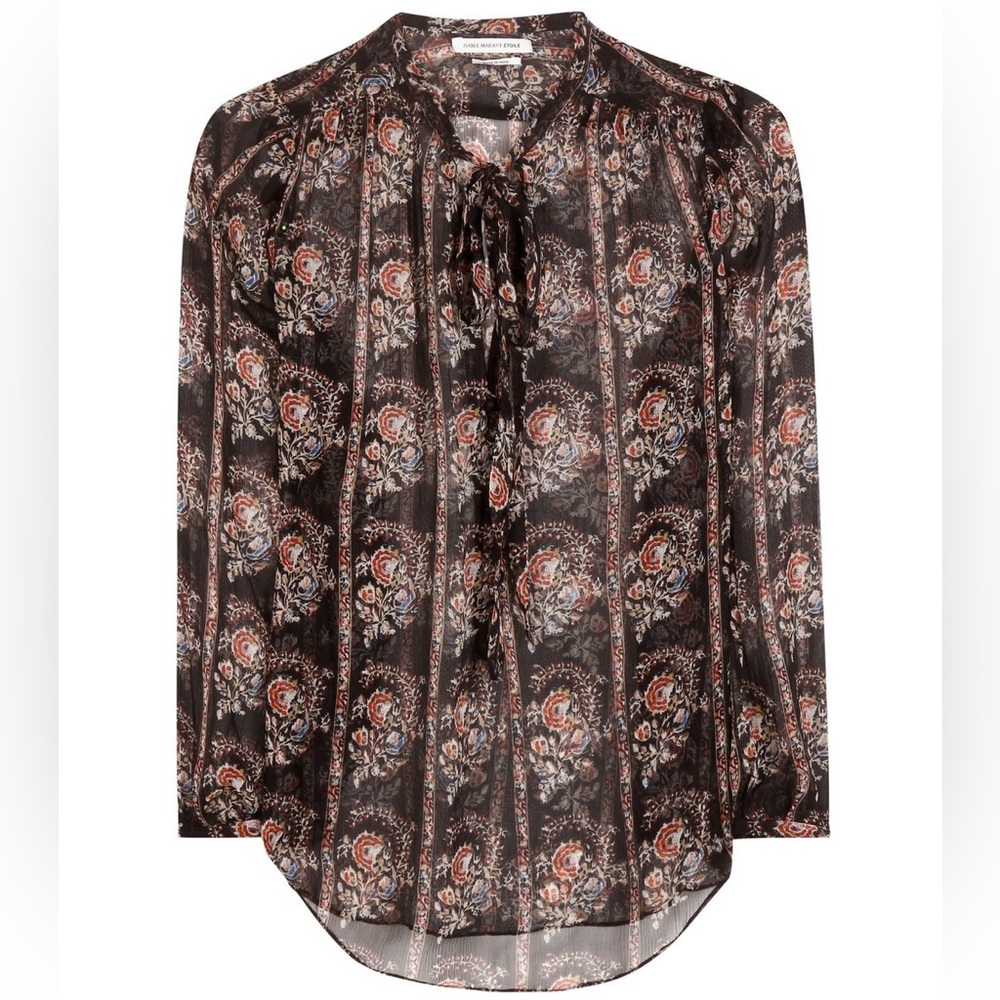 Isabel Marant Siandra Silk Paisley Blouse